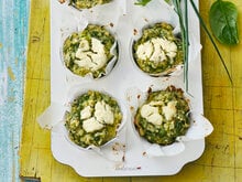 Quinoa-Muffins mit Spinat und Ricotta